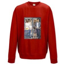 Sweatshort with Print Santa Clarita Diet Theme Print - XS  red