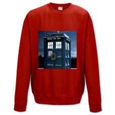 Sweatshort with Print Doctor Who Tardis Print - XS  red