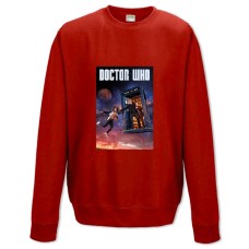 Sweatshort with Print Doctor Who Theme - XS  red
