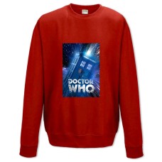 Sweatshort with Print Doctor Who Tardis Logo - XS  red