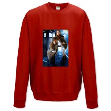 Sweatshort with Print Doctor Who Heroes Print - XS  red