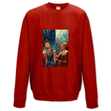 Sweatshort with Print Doctor Who Editin Art - XS  red