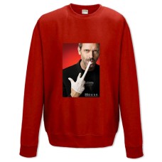 Свитшот с принтом Доктор Хаус Главный Герой Принт - XS красный