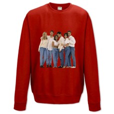 Sweatshort with Print Friends Cute Heroes Print - XS  red