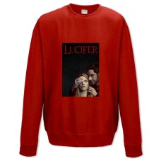 Світшот з принтом Люцифер Принт - XS червоний