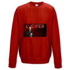 Світшот з принтом Люцифер Тематика - XS червоний