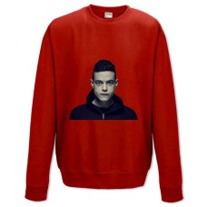Свитшот с принтом Мистер Робот Главный Герой - XS красный
