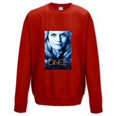 Світшот з принтом Одного Разу У Казці Тематика - XS червоний