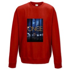 Світшот з принтом Одного Разу У Казці Головна Тема - XS червоний