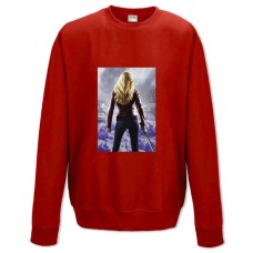 Світшот з принтом Одного Разу У Казці Герой - XS червоний