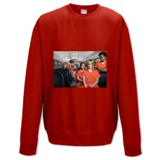 Свитшот с принтом Оранжевый Хит Сезона Герои - XS красный