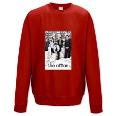 Свитшот с принтом Офис Герои - XS красный