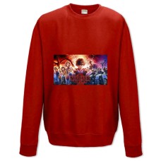 Sweatshort with Print Stranger Things Heroes - XS  red