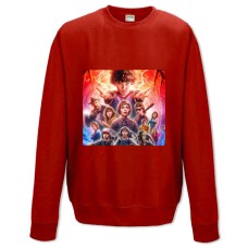 Sweatshort with Print Stranger Things Main Heroes - XS  red
