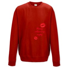 Sweatshort with Print Valentine's Day To My Beloved Husband - XS  red