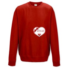 Sweatshort with Print Valentine's Day Love You My Lovely - XS  red