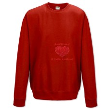 Sweatshort with Print Valentine's Day I Love You Favorite Girl - XS  red