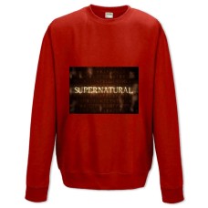Sweatshort with Print Supernatural Logo - XS  red