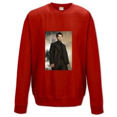 Sweatshort with Print Supernatural Castiel Angel Hero Print - XS  red