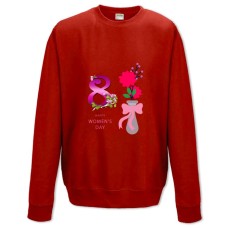 Свитшот с принтом С 8 Марта! Счастливый Женский День Принт - XS красный