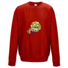 Свитшот с принтом С 8 Марта! Все На Свете Цветы Для Тебя, Любимая Укр Версия - XS красный