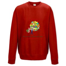 Свитшот с принтом С 8 Марта! Все На Свете Цветы Для Тебя, Любимая - XS красный