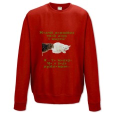 Свитшот с принтом С 8 Марта! Молчи Женщина Твой День 8 Марта - XS красный