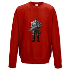 Свитшот с принтом Джиарс Оф Вар Могущий Герой - XS красный