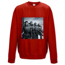 Свитшот с принтом Джиарс Оф Вар Главные Герои - XS красный
