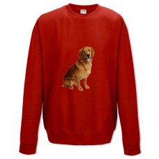 Світшот з принтом Золотистий Ретривер - XS червоний