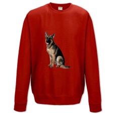 Свитшот с принтом Немецкая Овчарка - XS красный