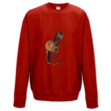 Sweatshort with Print Funny Horse - XS  red