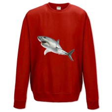 Sweatshort with Print White Shark - XS  red