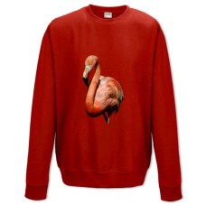 Sweatshort with Print Cute Flamingo - XS  red