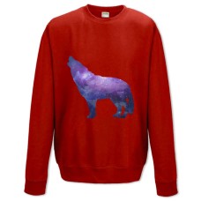 Sweatshort with Print Space In The Wolf - XS  red