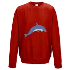 Sweatshort with Print Cute Dolphin - XS  red