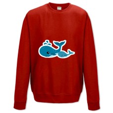 Sweatshort with Print Small And Big Whale - XS  red