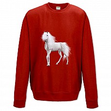 Sweatshort with Print White Unicorn - XS  red