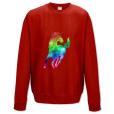 Sweatshort with Print Space Shadow Of Unicorn - XS  red