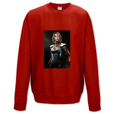 Свитшот с принтом Инджастис Супер Девушка - XS красный