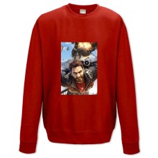 Свитшот с принтом Джаст Кейс Главный Герой - XS красный