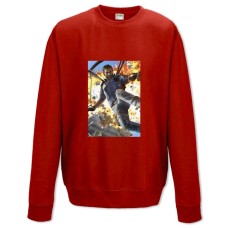 Свитшот с принтом Джаст Кейс Взрыв Герой - XS красный