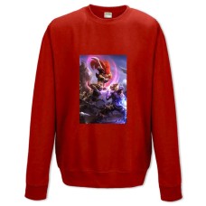 Свитшот с принтом Лига Легенд Битва - XS красный