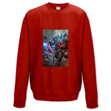 Свитшот с принтом Лига Легенд Милые Герои - XS красный