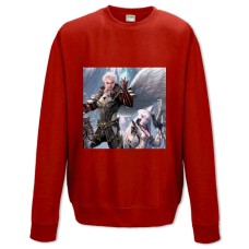 Свитшот с принтом Линейдж Герои - XS красный