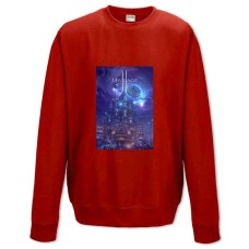 Свитшот с принтом Линейдж Замок - XS красный