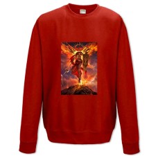 Світшот з принтом Мтг Вогонь Дівчина - XS червоний