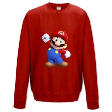 Світшот з принтом Маріо Герой - XS червоний