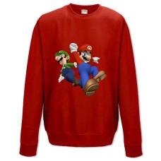 Свитшот с принтом Марио Принт - XS красный