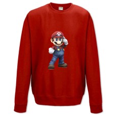 Свитшот с принтом Марио Главный Герой - XS красный